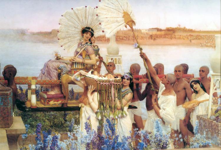 Alma-Tadema, Sir Lawrence The Finding of Moses (mk23) Norge oil painting art
